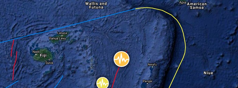 Deep M6.4 earthquake hits Fiji region