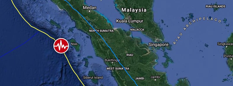 Shallow M6.0 earthquake hits Nias region, Indonesia