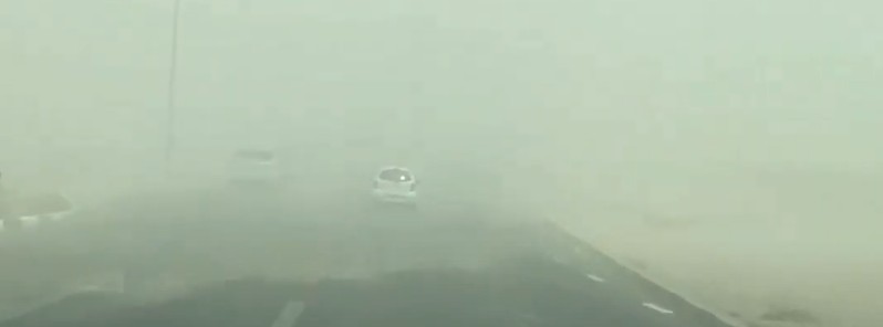 34-car pile-up accident after dust storm hits Dubai, UAE