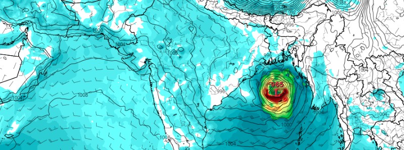 New tropical cyclone forming in the Bay of Bengal