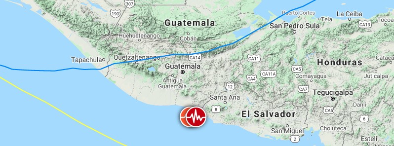 M5.9 earthquake hits near the coast of Guatemala and El Salvador