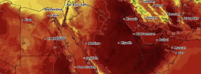 Extreme heat forms across Arabian Peninsula after record Russian heatwave