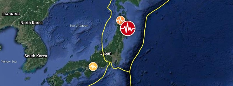 Strong M6.6 earthquake hits near the east coast of Honshu, Japan