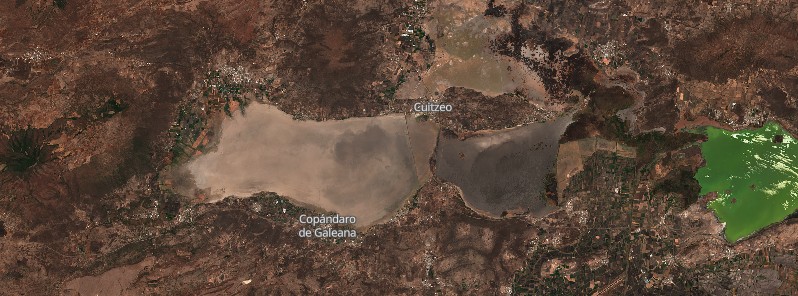 Lake Cuitzeo, the second-largest lake in Mexico dries up