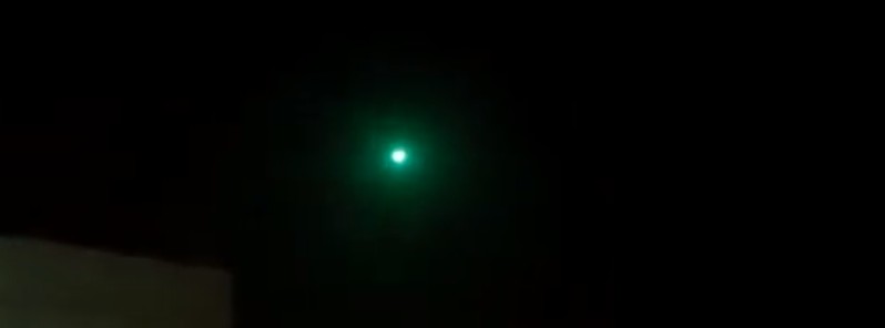 Bright green fireball streaks through the night sky over Morocco