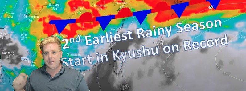Second-earliest rainy season start on record in SW Japan