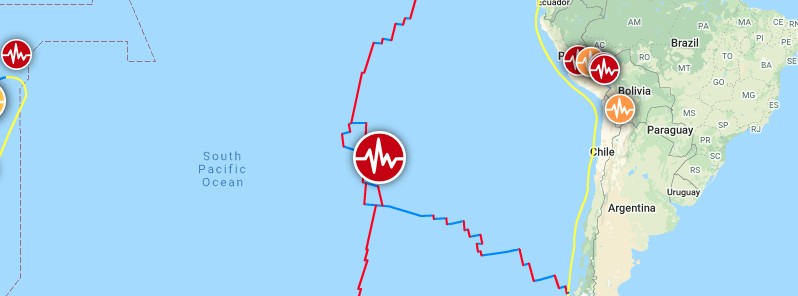 Shallow M6.7 earthquake hits southern East Pacific Rise