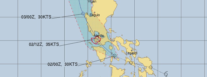 Tropical Cyclone “Choi-wan” (Dante) to make landfall over Batangas Province, Philippines