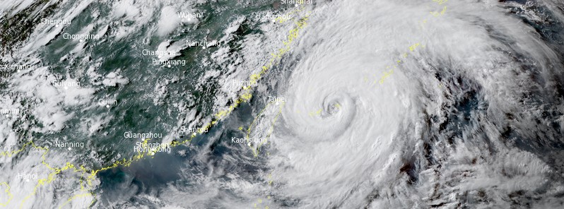 Typhoon “In-Fa” moving over Okinawa, landfall expected south of Shanghai, China