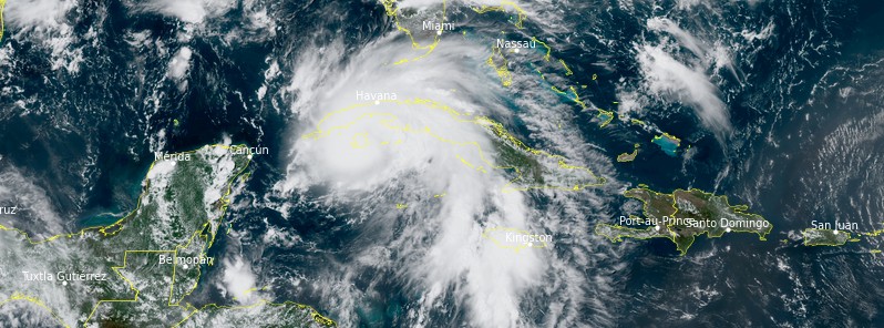 Hurricane “Ida” makes landfall over the Isle of Youth, causing island-wide power outages, Cuba