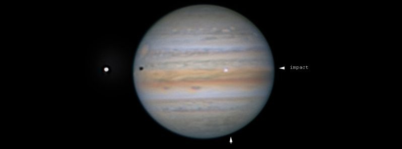 Astronomers record small asteroid impacting Jupiter