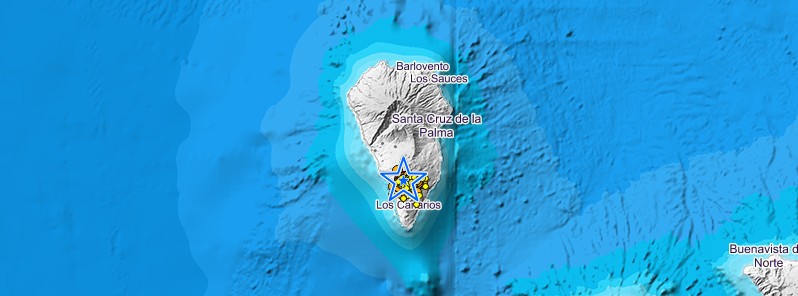 Strong earthquake swarm under Cumbre Vieja volcano, Canary Islands