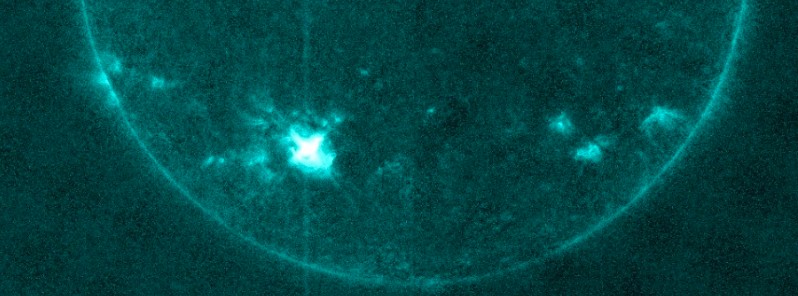 Moderately strong M2.8 and M1.8 solar flares erupt from AR 2871