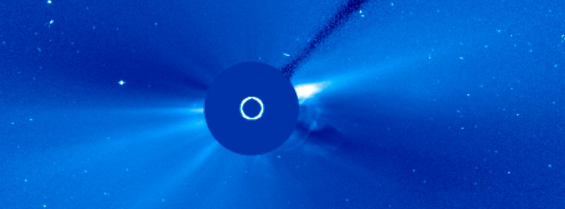 Partial, asymmetric halo CME expected to reach Earth late September 30 or early October 1