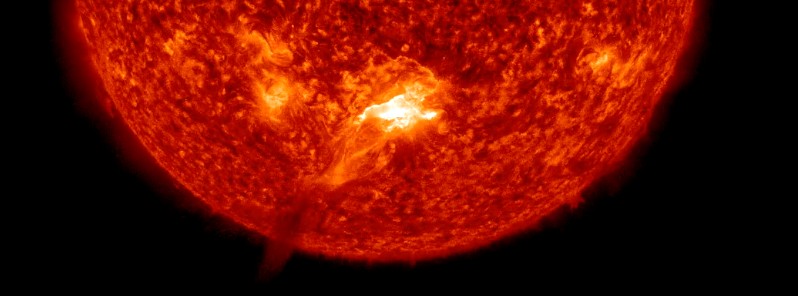 Major, long-duration X1.0 solar flare erupts from AR 2887, Earth-directed CME produced