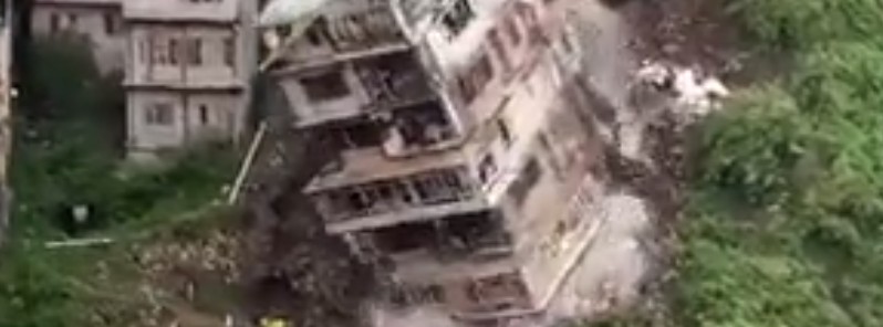 Eight-story building collapses after heavy rain hits Shimla, India