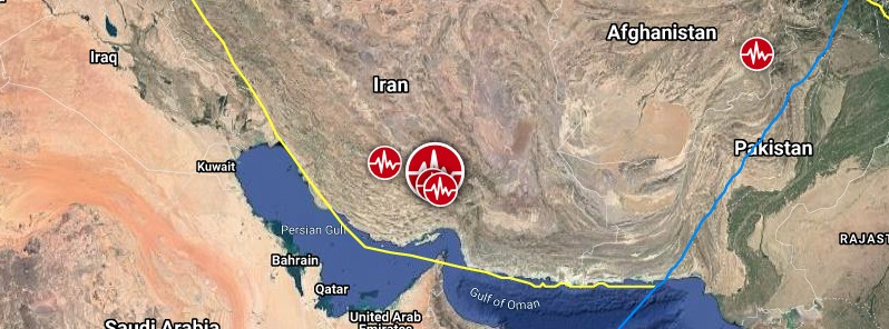 Strong and shallow M6.0 and M6.4 earthquakes hit southern Iran
