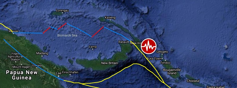 Strong and shallow M6.2 earthquake hits New Ireland region, P.N.G.