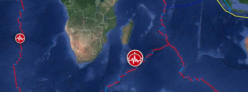 Shallow M6.0 earthquake hits South Indian Ocean