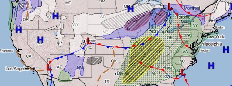 Major winter storm impacting Central Plains, Upper Midwest, and Great Lakes, U.S.
