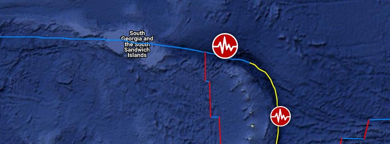Shallow M6.0 earthquake hits South Sandwich Islands region