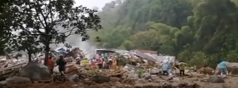 Large landslide hits Dosquebradas, burying 6 homes, Colombia
