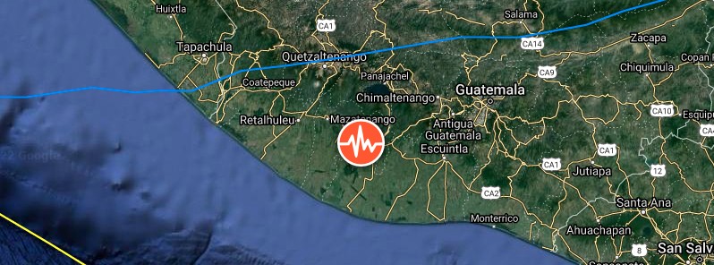 Strong M6.2 earthquake hits Nueva Concepción, Guatemala