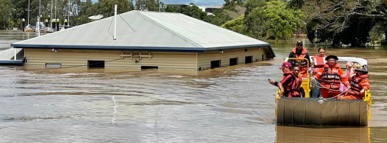 Flood disaster in Queensland and New South Wales after a year’s worth of rain, Australia