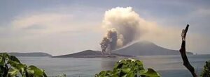 Eruption at Anak Krakatau, Indonesia