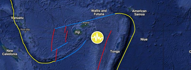 Deep M6.1 earthquake hits Fiji region