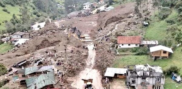 Heavy rains trigger deadly landslide, leave more than 250 000 without drinking water in Cuenca, Ecuador