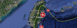 Very strong and shallow M6.6 earthquake hits near the coast of Taiwan