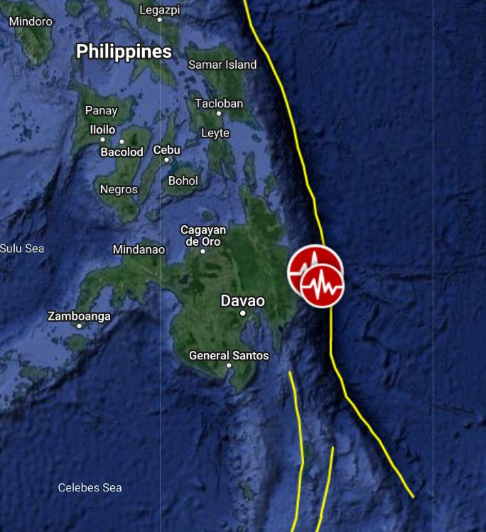 philippines m6.1 earthquake april, 19 2022 location map