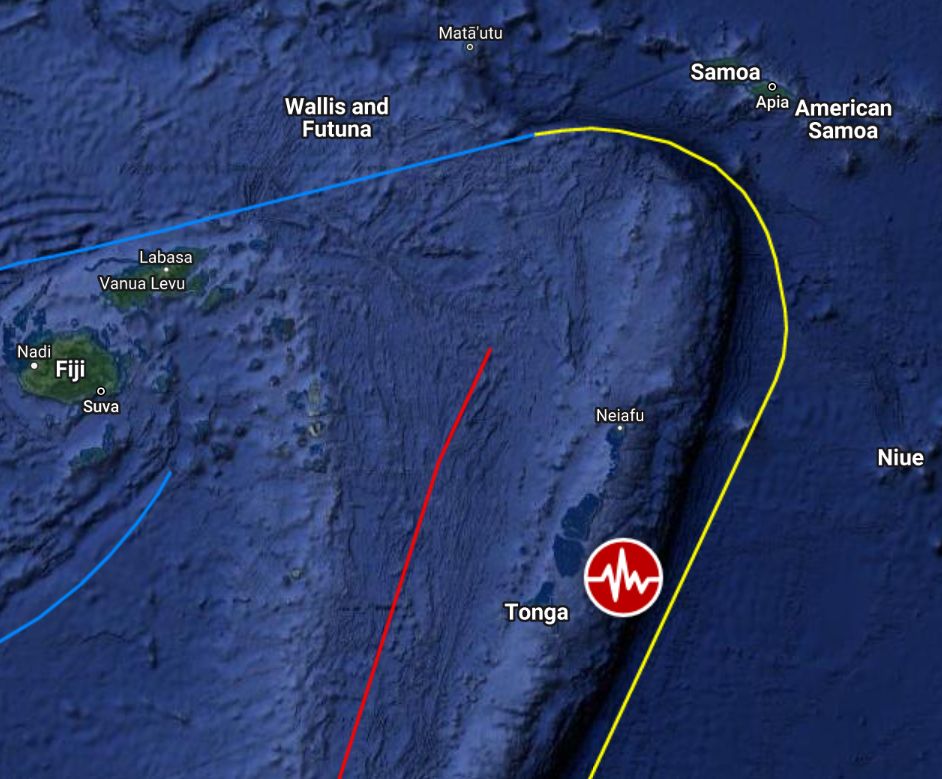 tonga earthquake april 19 2022 location map