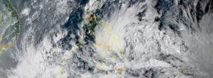 Tropical Depression “Agaton” over Visayas, Philippines