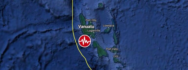 M6.2 Vanuatu earthquake April 9, 2022 - location map