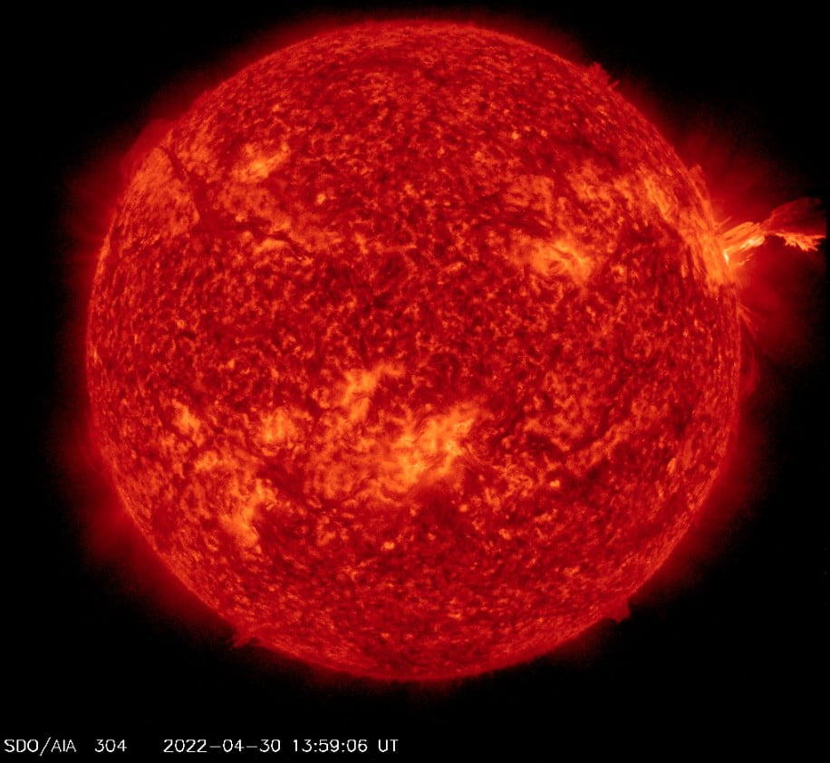X1.1 solar flare on April 30, 2022
