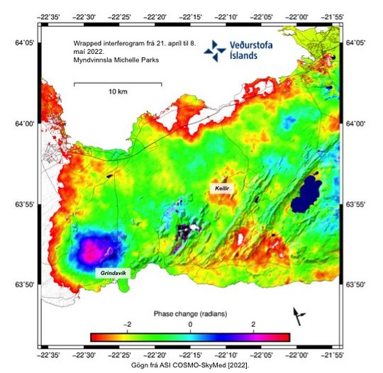 Recent deformation observations (both cGPS and InSAR) identified the onset of a new inflation event west of Thorbjörn, most likely the result of a magmatic intrusion
