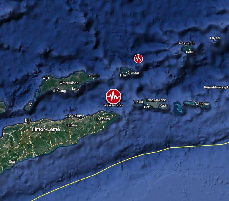 east timor earthquake m6.2 may 27, 2022 location map