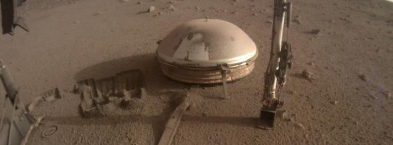 insight mars lander wind and thermal shield covering seismometer