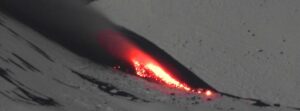 Lava flow eruption at Etna, tremor at high levels and rising, Italy