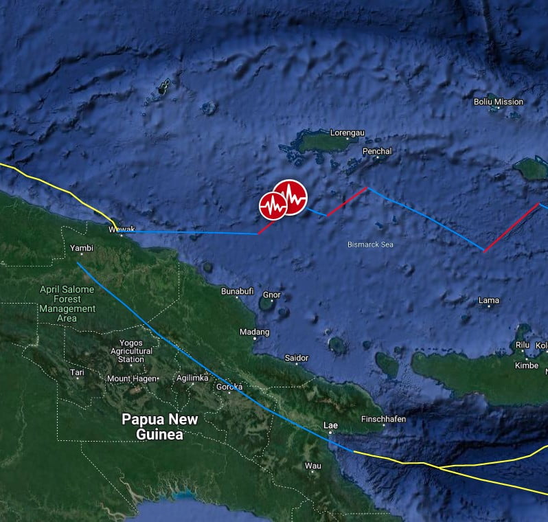 papua new guinea earthquake m6-3 may 9 2022 location map bg