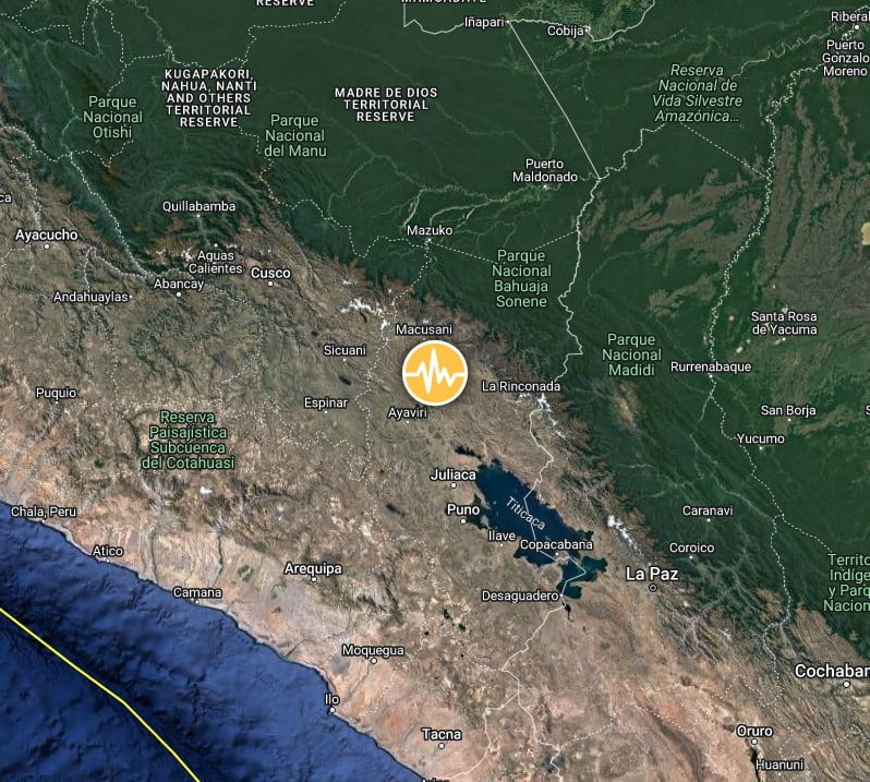 peru earthquake m7-2 may 26 2022 location map