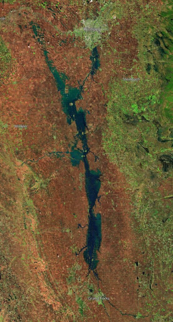 red river of north flood may 10 2022 sentinel-2