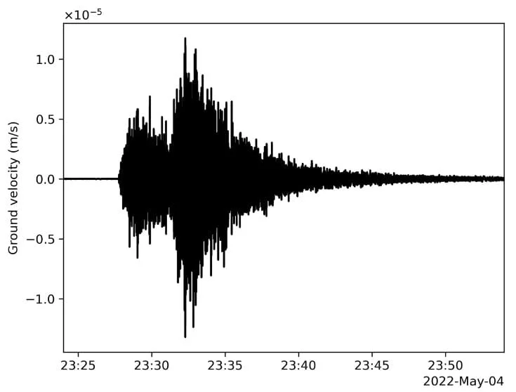 This seismogram shows the largest quake ever detected on another planet.