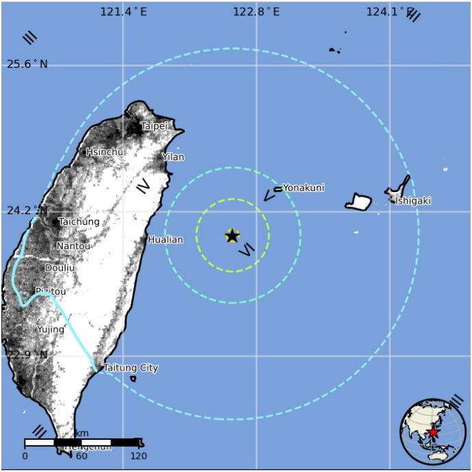 taiwan m6-3 earthquake may 9 2022 usgs epe