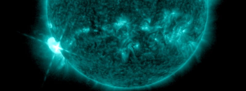 X1.1 solar flare erupts from the Sun’s SE limb