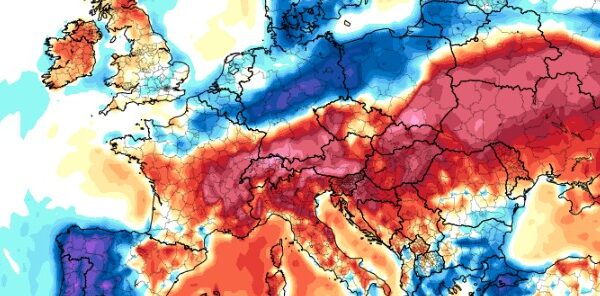 Large temperature contrast during record-breaking June heatwave fuels severe thunderstorms, Europe