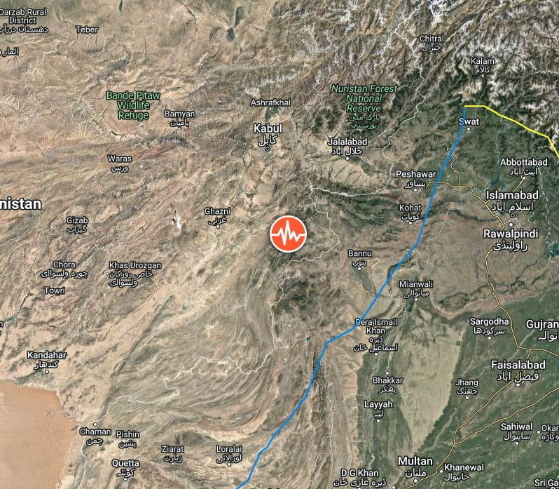 afghanistan m6-1 earthquake june 21 2022 location map bg1