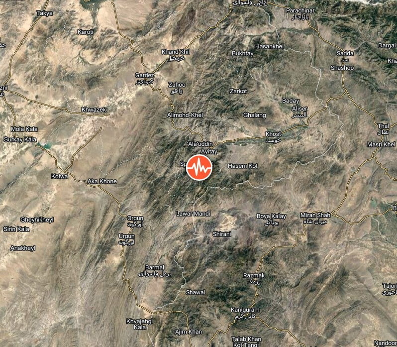 afghanistan m6-1 earthquake june 21 2022 location map bgz